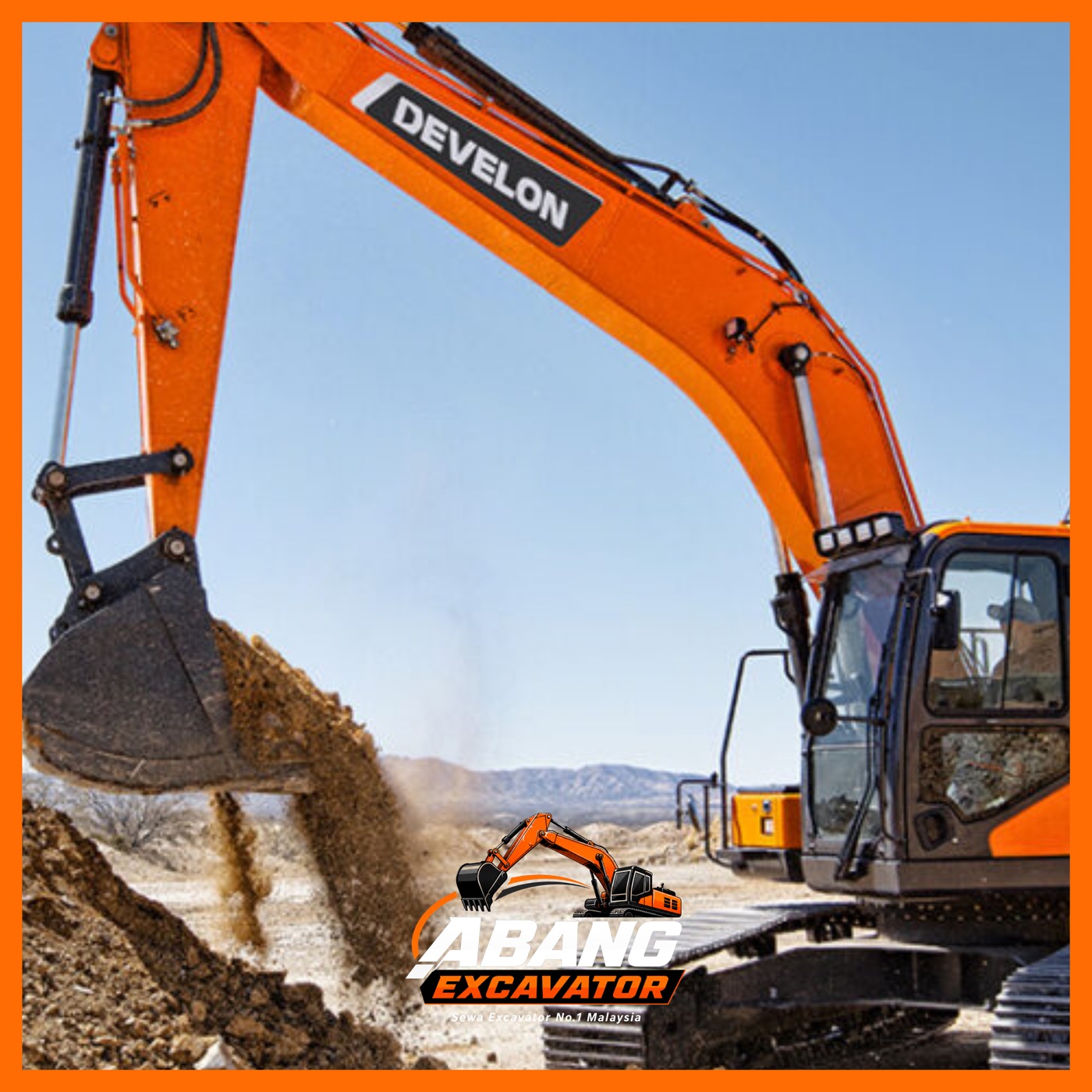 Excavator EC400 di tapak pembinaan jalan raya